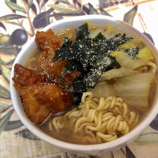 カンタンランチに♪白菜たっぷりラーメン